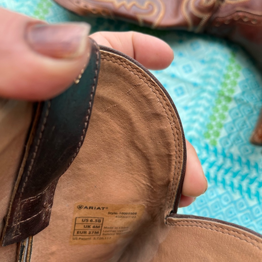 Ariat Brown Leather Boots - Picture 3 of 6